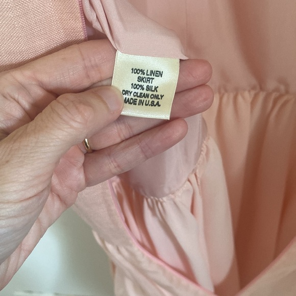 Couture linen and silk vintage gown - Picture 9 of 12